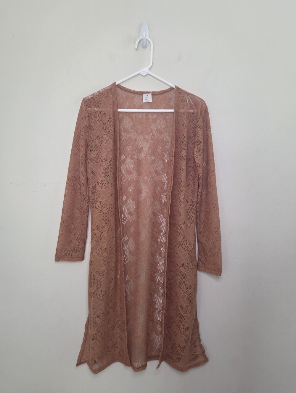 Must Have Women's Copper Color Lace Kimono Duster Layering Piece Sz Small